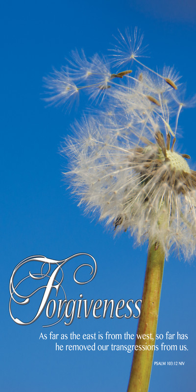 Church Banner featuring Dandelion with Forgiveness Theme