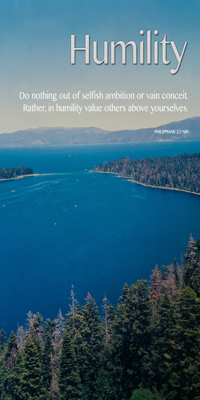 Church Banner featuring Lake Tahoe with Humility Theme