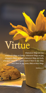 Church Banner featuring Scone/Sunflower with Virtue Theme
