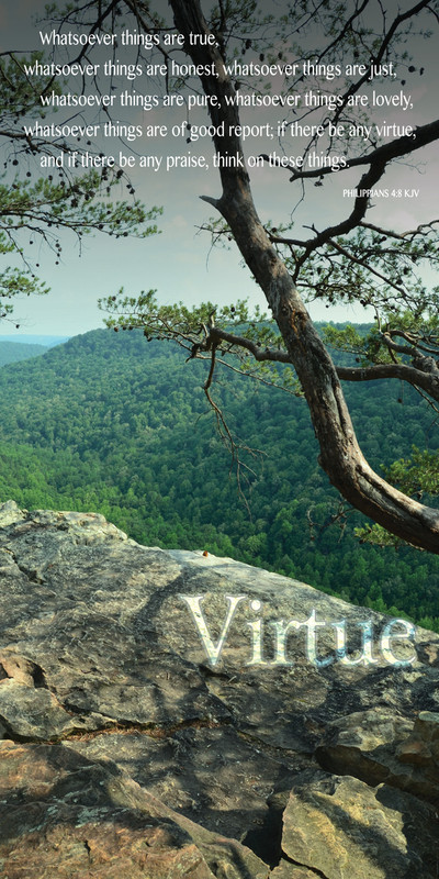 Church Banner featuring High Overlook with Virtue Theme
