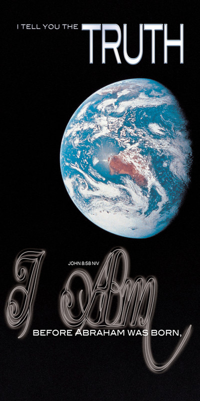 Church Banner featuring Earth from Space with I Am Truth Theme