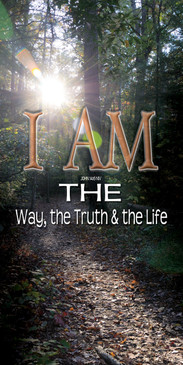 Church Banner featuring Sunlight/Trail with I Am the Way, Truth & Life Theme