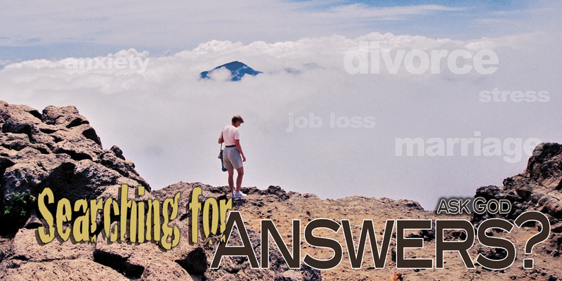 Church Banner featuring Hiker/Clouds/Mountaintop with Inspirational Theme