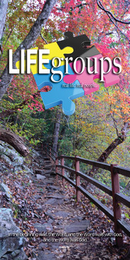 Church Banner featuring Fall Leaves with Life Groups Theme