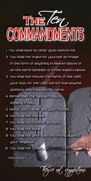 Church Banner featuring Ten Commandments/Stone Tablets