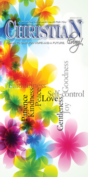 Church Banner featuring Spring Flower Design with Christian Living Theme