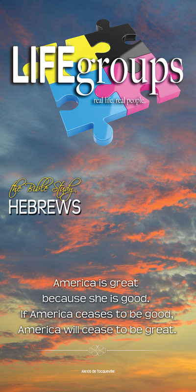 Church Banner featuring Sunlit Clouds with Life Groups Theme