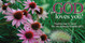 Church Banner featuring Cone Flowers with God Loves You Theme