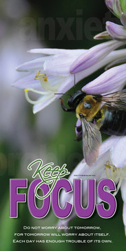 Church Banner featuring Honeybee and Flower with Motivational Theme