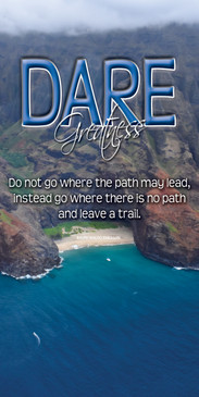 Church Banner featuring Ocean Inlet on Hawaii with Motivational Theme