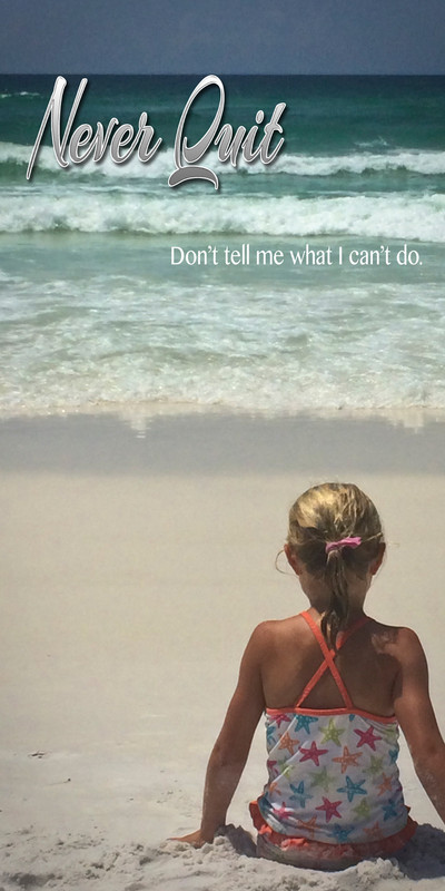 Church Banner featuring Young Girl on Beach with Motivational Theme