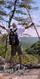 Church Banner featuring Male Hiker on Top of Mountain with Motivational Theme