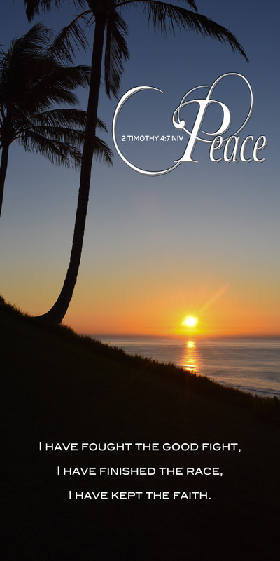Church Banner featuring Tropical Sunset with Peace Theme