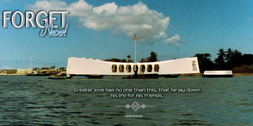Church Banner featuring Arizona Memorial with Never Forget Theme