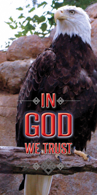 Church Banner featuring Eagle with In GOD We Trust Theme