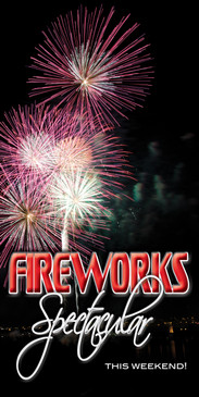 Church Banner featuring Fireworks Spectacular Theme
