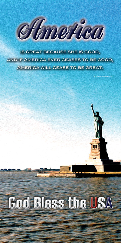 Church Banner featuring Statue of Liberty with Patriotic Theme