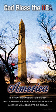 Church Banner featuring Washington Memorial with Patriotic Theme