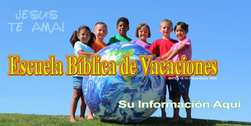 Spanish Church Banner featuring Youth with VBS Theme