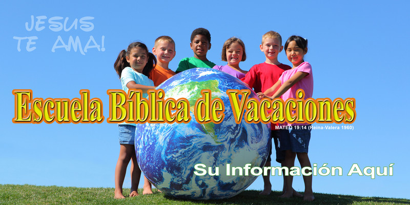 Spanish Church Banner featuring Youth with VBS Theme