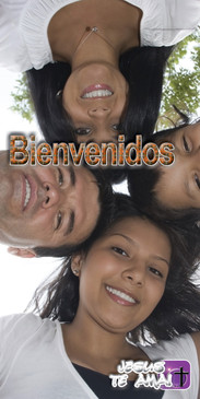 Spanish Church Banner featuring Young People with Welcome Theme