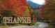 Church Banner featuring Road and Beautiful Fall Colors with Thanksgiving Theme
