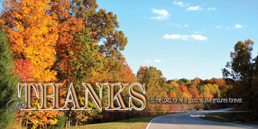 Church Banner featuring Trees in Fall with Thanksgiving Theme