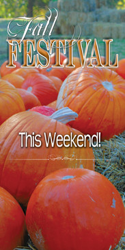 Church Banner featuring HUGE Pumpkins with Fall Festival Theme