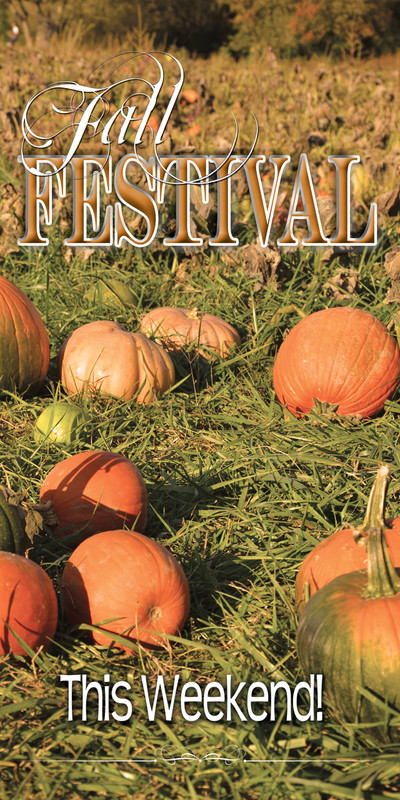 Church Banner featuring Pumpkin Field with Fall Festival Theme