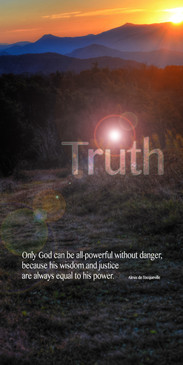 Church Banner featuring Mountains and Sunset with Truth Theme