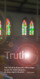 Church Banner featuring Stained Glass with Truth Theme