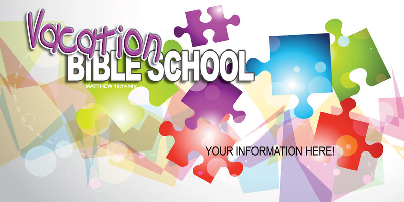 Puzzle Theme for Vacation Bible School Church Banner