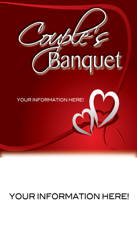 Church Banner featuring Two Hearts and Couples Banquet Theme