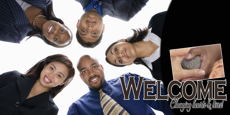 Church Banner featuring Young Professionals and Welcome Theme