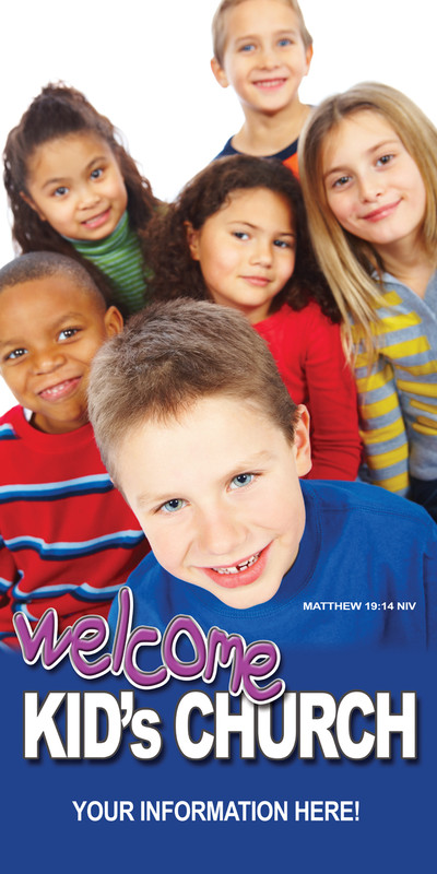 Church Banner featuring Children for Kid's Worship Banner