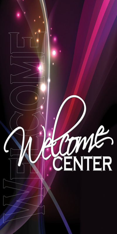 Church Banner featuring Artistic Design for Welcome Center Banner