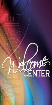 Church Banner featuring Stained Glass Effect for Welcome Banner