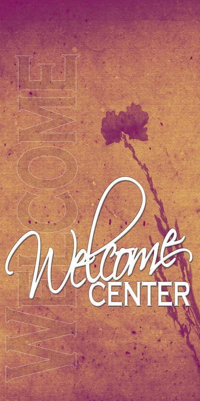 Church Banner featuring Earth Tone Colors for Welcome Banner