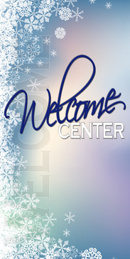 Church Banner featuring Snowflakes for Welcome Banner