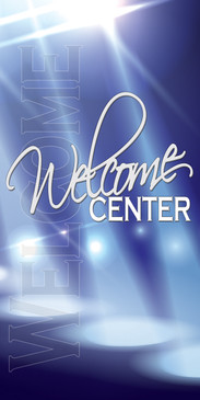 Church Banner featuring Spotlights for Welcome Banner