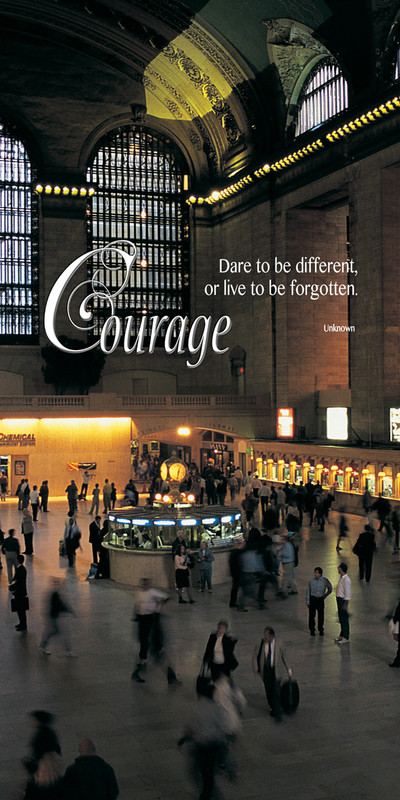 Church Banner featuring Grand Central Station/People with Courage Theme