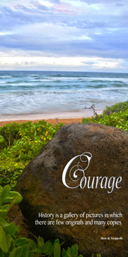 Church Banner featuring Tropical Beach with Courage Theme