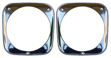1964-1966 CHEVROLET PICKUP, SUBURBAN AND PANEL TRUCK ALUMINUM HEADLIGHT BEZEL SET