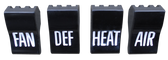 '60-'63 DELUXE HEATER CONTROL KNOB SET 0848-670
