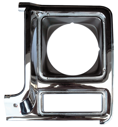 1979-1980 Chevrolet and GMC headlight door, chrome and dark argent, driver's side