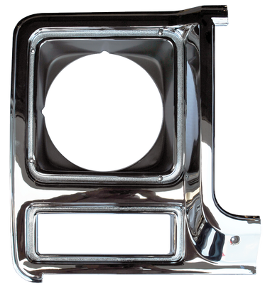 1979-1980 Chevrolet and GMC headlight door, chrome and dark argent, passenger's side