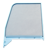 1955-1959 Chevrolet and GMC 2nd Series truck door window glass, with chrome trim, driver's side