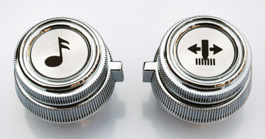 1981-1987 Chevrolet/GMC truck AM/FM and AM/FM Cassette chrome radio knob set