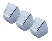 1967-1972 Chevrolet and GMC pickup chrome heater control knob set (3pc)