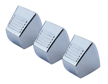1967-1972 Chevrolet and GMC pickup chrome heater control knob set (3pc)